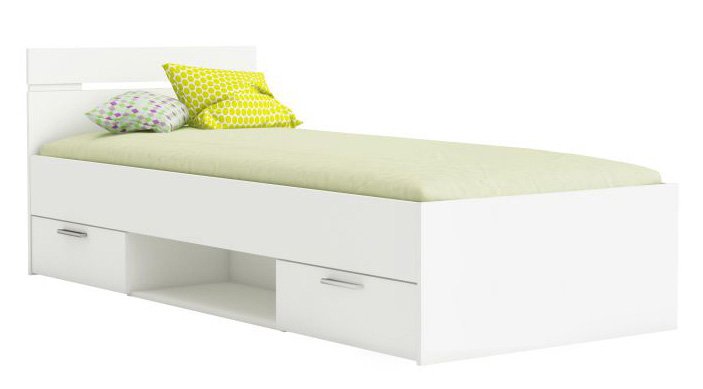 Ohio Bed White 94.5x204.3x74.2
