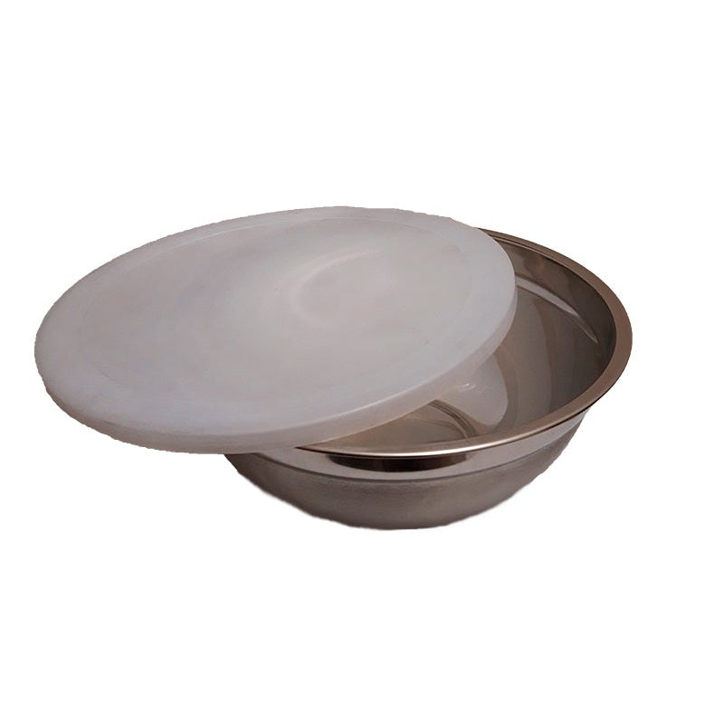 Σετ 3 Ανοξείδωτα Στρογγυλά Τάπερ με Πλαστικό Καπάκι