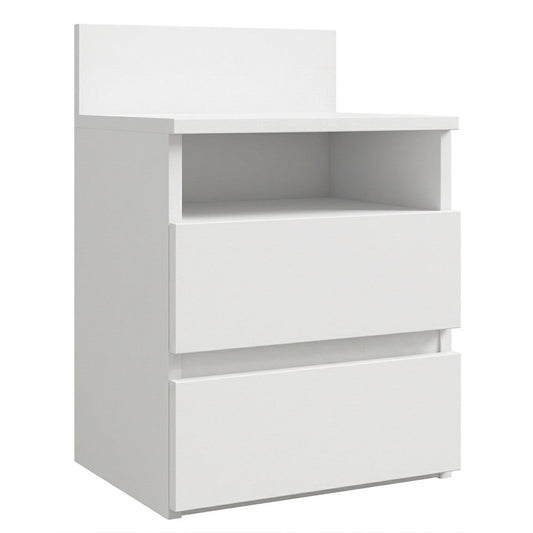 Κομοδίνο Juniper Plus Λευκό 40x32x58