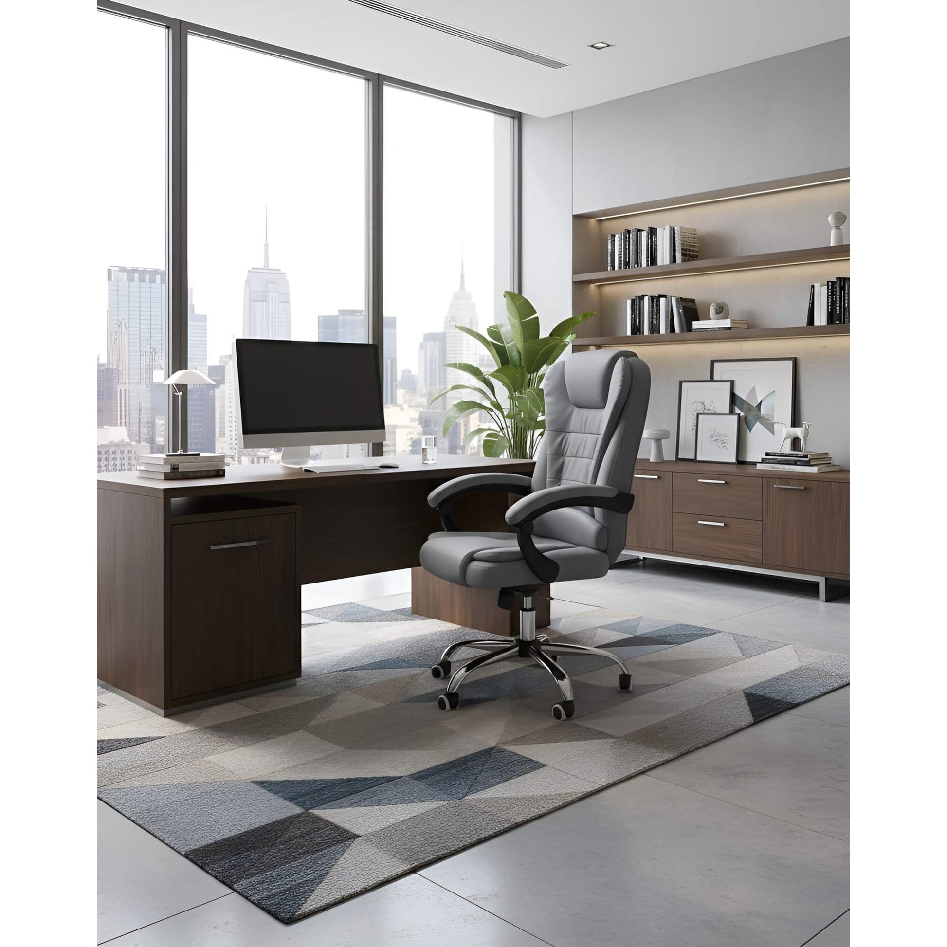 Καρέκλα Διευθυντική Vaughan Γκρι 61x45x100