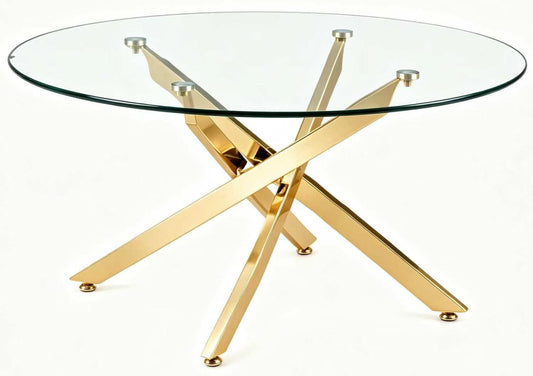 Τραπέζι Lucent Round Χρυσό 120x120x75