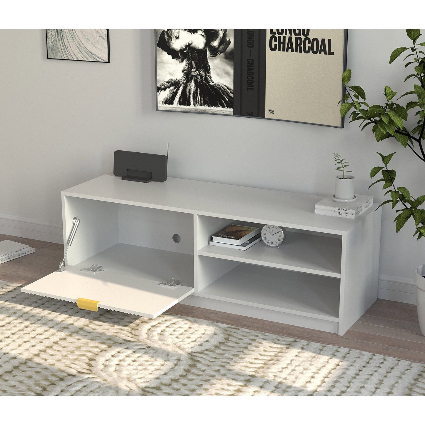 Έπιπλο Τηλεόρασης Allegro Λευκό 120x40x40