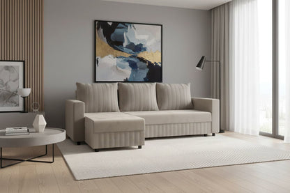 Γωνιακός Καναπές Retiro Μπεζ 233x140x90