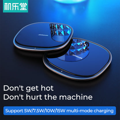 87181 JOYROOM Originals JR-A23 Τετράγωνη Μαγνητική Βάση Κινητού Αυτοκινήτου Ασύρματη Φόρτιση MagSafe Max 15W Wireless Charging Pad (Qi) Σταθερή με Αυτοκόλλητη Ταινία Λευκό