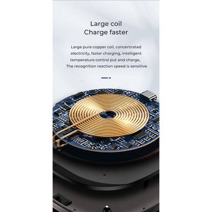 87181 JOYROOM Originals JR-A23 Τετράγωνη Μαγνητική Βάση Κινητού Αυτοκινήτου Ασύρματη Φόρτιση MagSafe Max 15W Wireless Charging Pad (Qi) Σταθερή με Αυτοκόλλητη Ταινία Λευκό