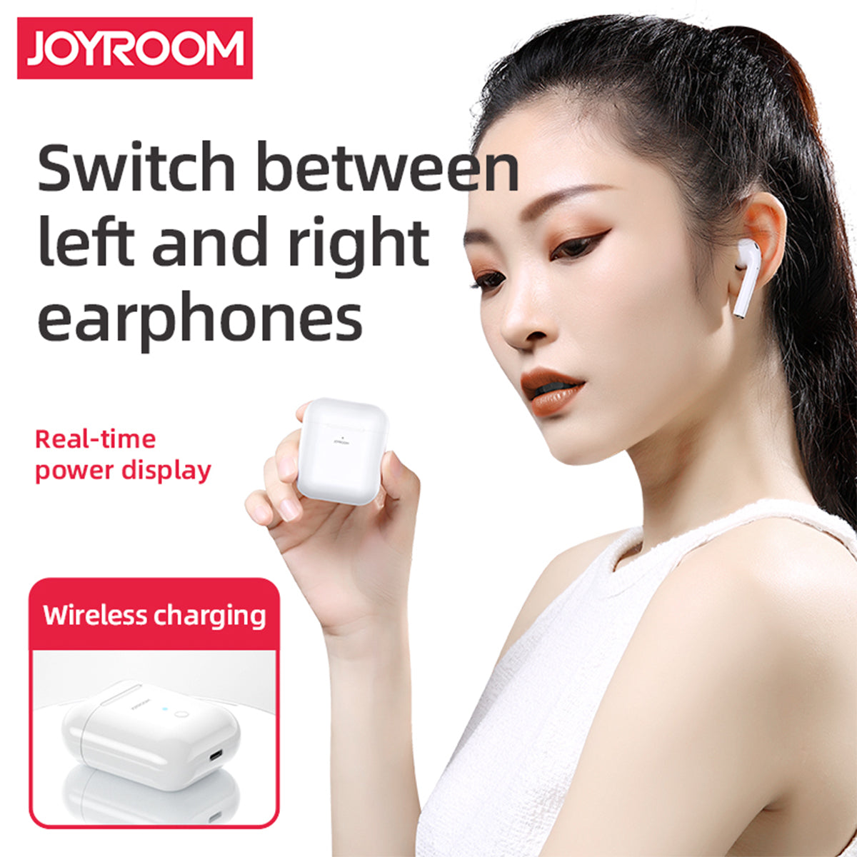 87051 JOYROOM Originals JR-T03S TWS Earphones με Θήκη Φόρτισης True Wireless Bluetooth V5.0 Binaural Συμβατό με iOS & Android Μαύρο