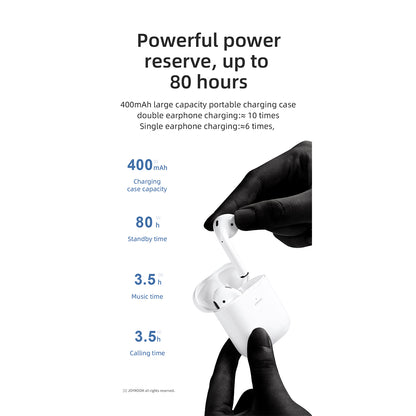 87051 JOYROOM Originals JR-T03S TWS Earphones με Θήκη Φόρτισης True Wireless Bluetooth V5.0 Binaural Συμβατό με iOS & Android Μαύρο