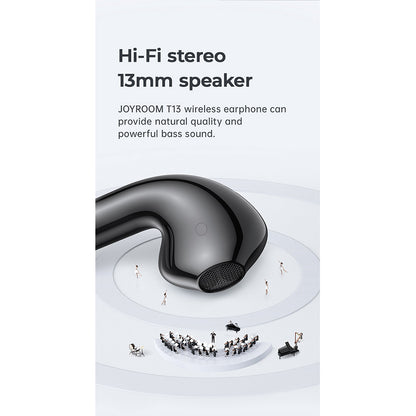 87055 JOYROOM Originals JR-T13 Bilateral TWS Earphones με Θήκη Φόρτισης True Wireless Bluetooth V5.0 Binaural Συμβατό με iOS & Android Μαύρο