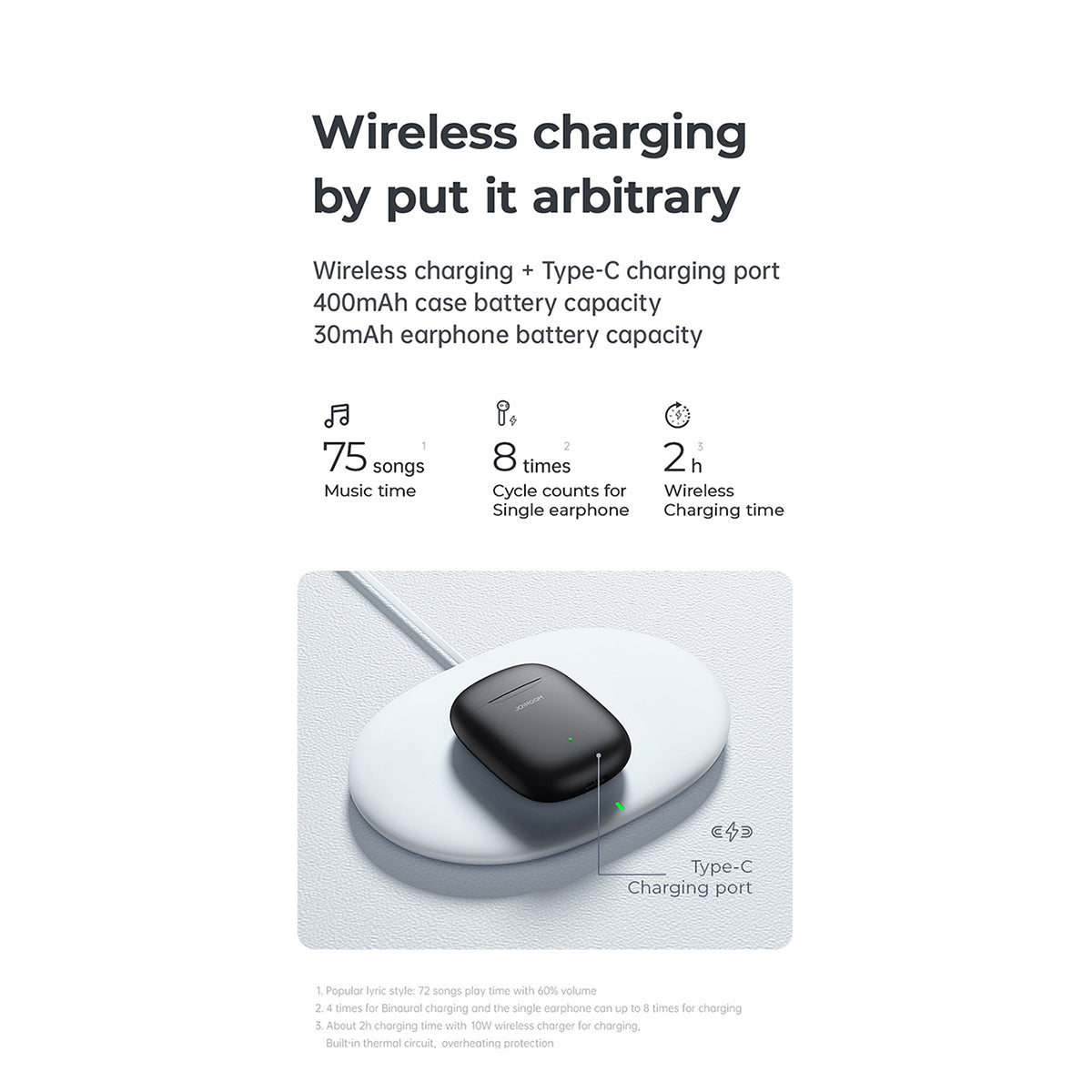 87055 JOYROOM Originals JR-T13 Bilateral TWS Earphones με Θήκη Φόρτισης True Wireless Bluetooth V5.0 Binaural Συμβατό με iOS & Android Μαύρο