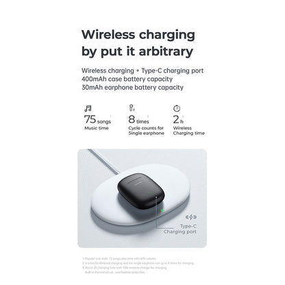 87055 JOYROOM Originals JR-T13 Bilateral TWS Earphones με Θήκη Φόρτισης True Wireless Bluetooth V5.0 Binaural Συμβατό με iOS & Android Μαύρο