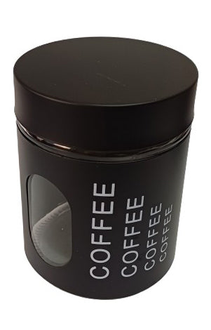 Μαύρο Βάζο Καφέ με Καπάκι Γυάλινο 10x12εκ