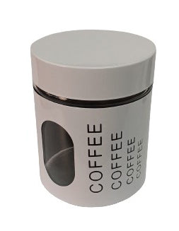 Λευκό Βάζο Καφέ με Καπάκι Γυάλινο 10x12εκ