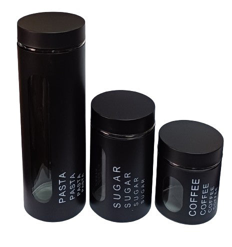 Μαύρο Βάζο Καφέ με Καπάκι Γυάλινο 10x12εκ