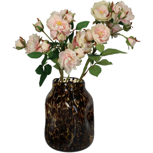 Βάζο Καφέ Γυαλί 16x16x22