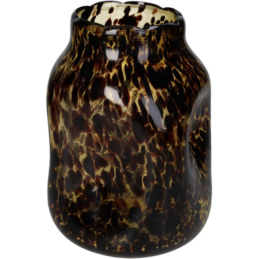 Βάζο Καφέ Γυαλί 16x16x22