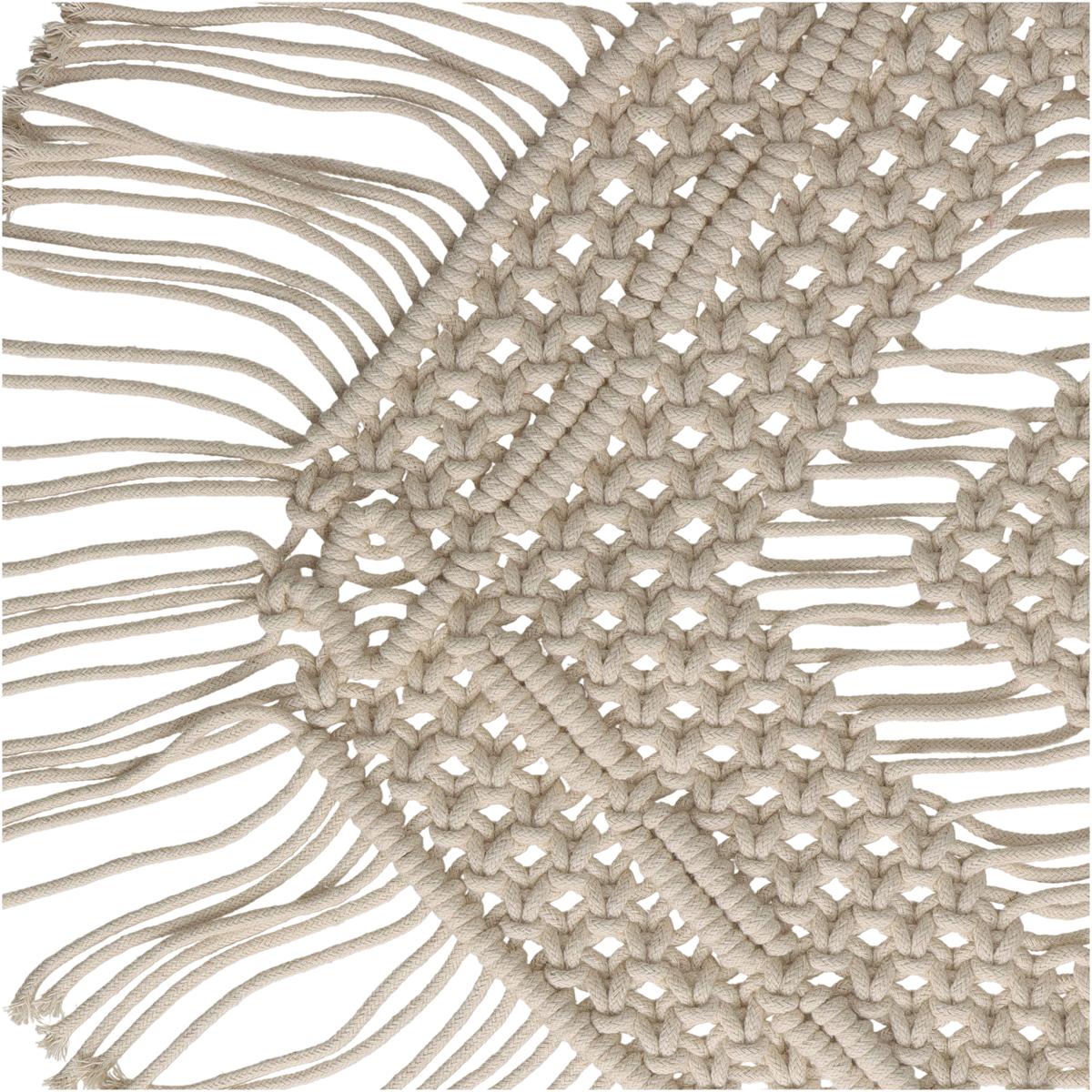 Σουπλά Μακραμέ Φυσικό Βαμβακερό 33x48εκ