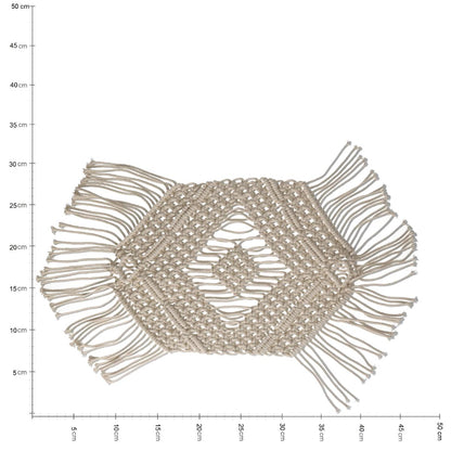 Σουπλά Μακραμέ Φυσικό Βαμβακερό 33x48εκ
