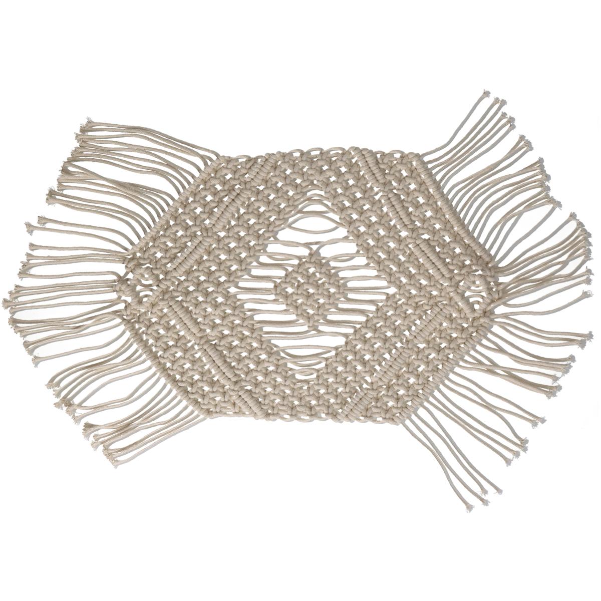 Σουπλά Μακραμέ Φυσικό Βαμβακερό 33x48εκ