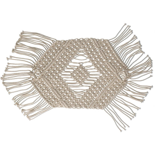 Σουπλά Μακραμέ Φυσικό Βαμβακερό 33x48εκ