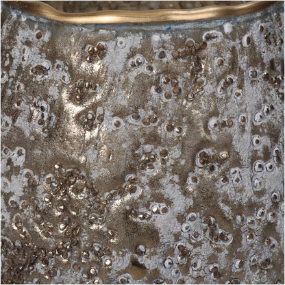 Κηροπήγιο Καφέ Γυαλί 11x11x11