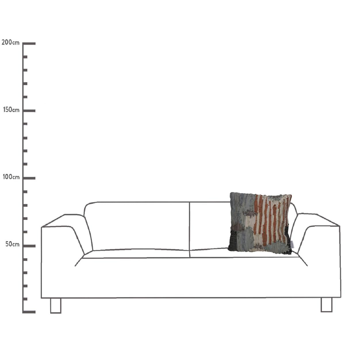 Μαξιλάρι Γκρι Δέρμα 45x45εκ