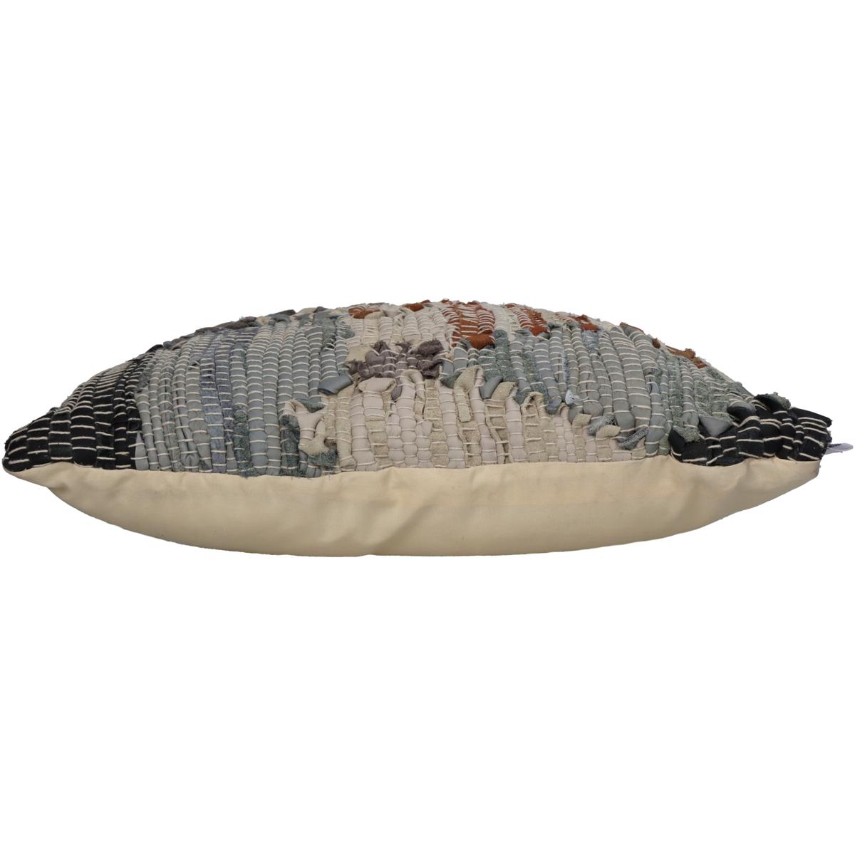 Μαξιλάρι Γκρι Δέρμα 30x50εκ