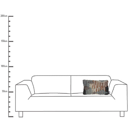 Μαξιλάρι Γκρι Δέρμα 30x50εκ