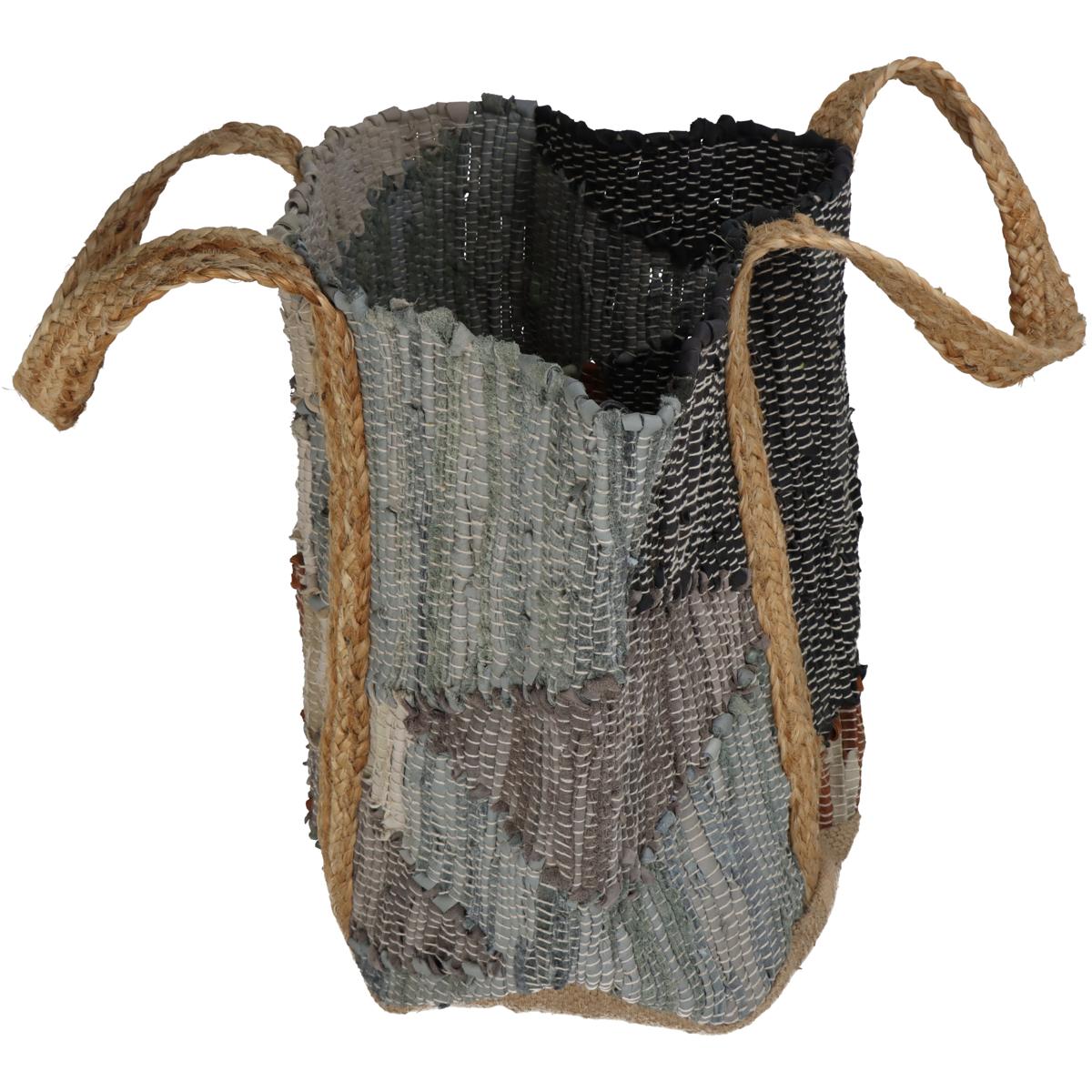 Bag Grey Leather 40x60cm