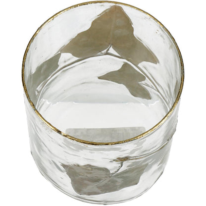 Κηροπήγιο Φύλλο Διάφανο Γυαλί 10x10x13