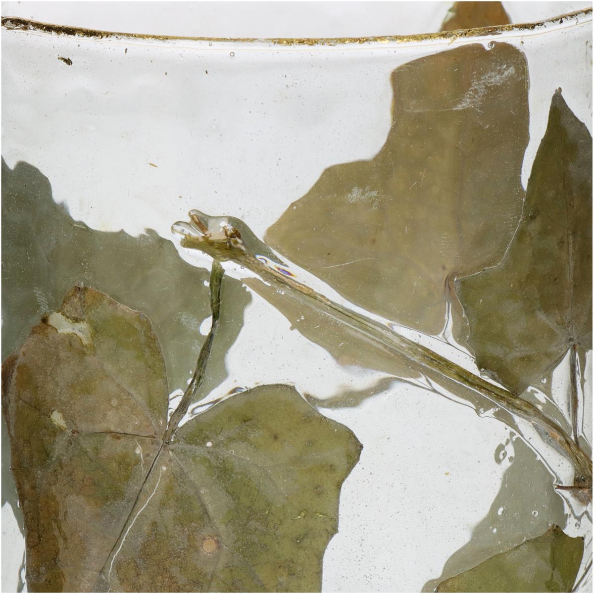 Κηροπήγιο Φύλλο Διάφανο Γυαλί 10x10x13