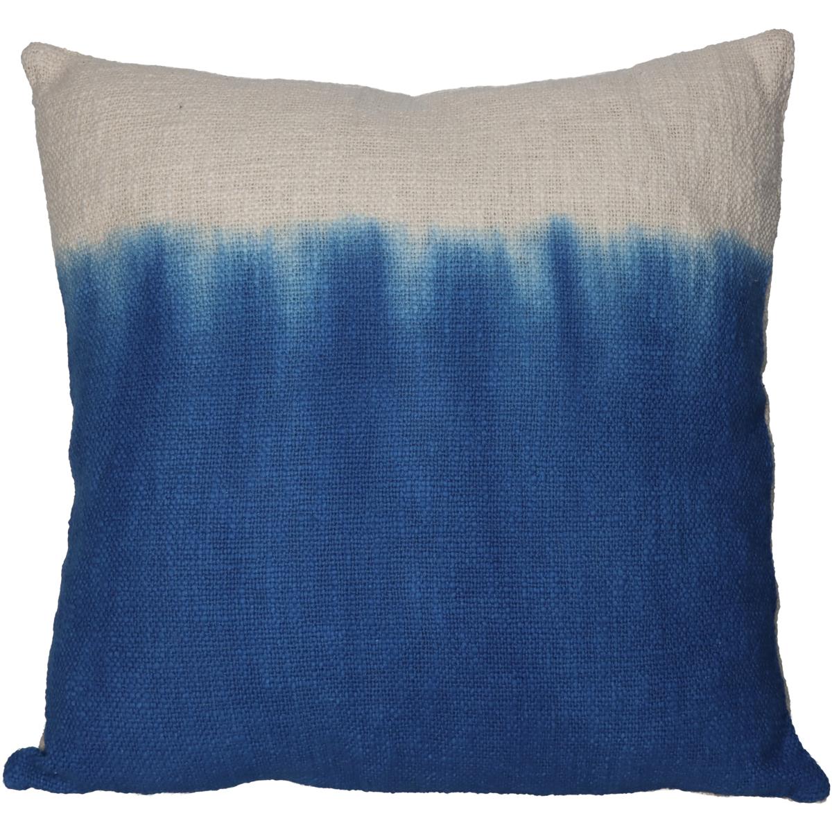 Μαξιλάρι Dip Dye Μπλε Βαμβακερό 45x45εκ