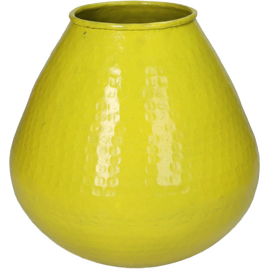 Βάζο Κίτρινο Αλουμίνιο 22x22x20