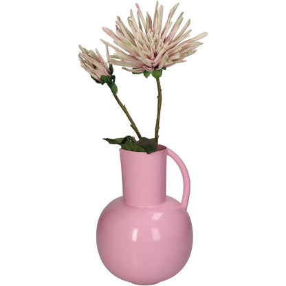 Βάζο Ροζ Μέταλλο 17x17.5x25