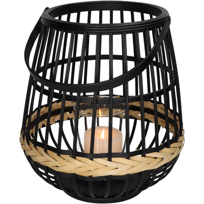 Φανάρι Μαύρο Μπαμπού 29.5x29.5x32