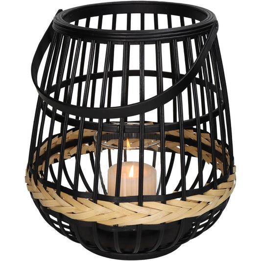 Φανάρι Μαύρο Μπαμπού 29.5x29.5x32