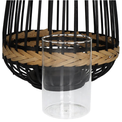 Φανάρι Μαύρο Μπαμπού 29.5x29.5x32