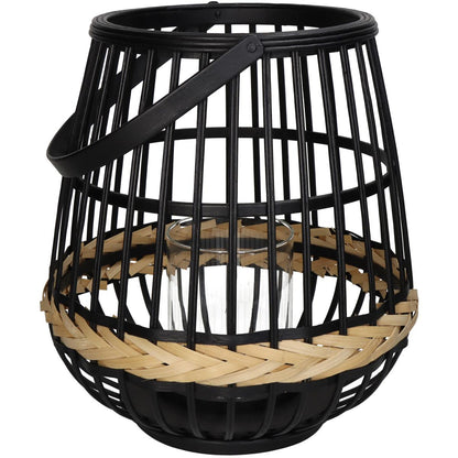 Φανάρι Μαύρο Μπαμπού 29.5x29.5x32