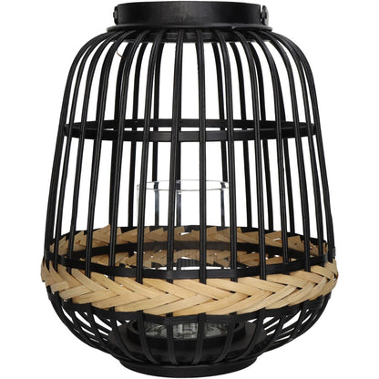 Φανάρι Μαύρο Μπαμπού 29.5x29.5x34.5