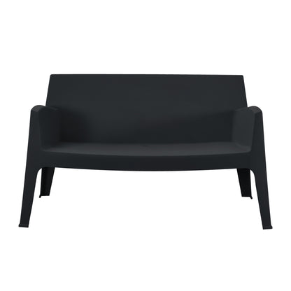 ΚΑΝΑΠΕΣ 2ΘΕΣΙΟΣ ΠΟΛΥΠΡΟΠΥΛΕΝΙΟΥ SLEEK ΧΡΩΜΑ ΜΑΥΡΟ 133x68x73