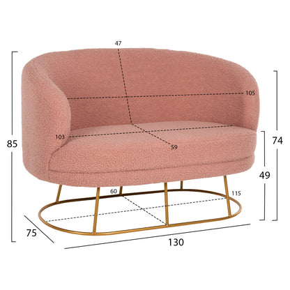 ΚΑΝΑΠΕΣ 2ΘΕΣΙΟΣ ARIEN ΣΑΠΙΟ ΜΗΛΟ ΜΠΟΥΚΛΕ ΜΕ ΧΡΥΣΗ ΒΑΣΗ 130x75x85