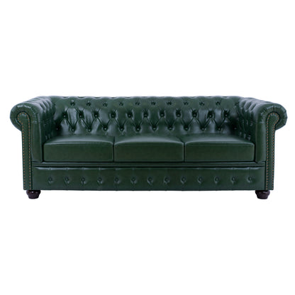 ΚΑΝΑΠΕΣ 3ΘΕΣΙΟΣ T. CHESTERFIELD ΤΕΧΝΟΔΕΡΜΑ ΚΥΠΑΡΙΣΣΙ 208x90x73