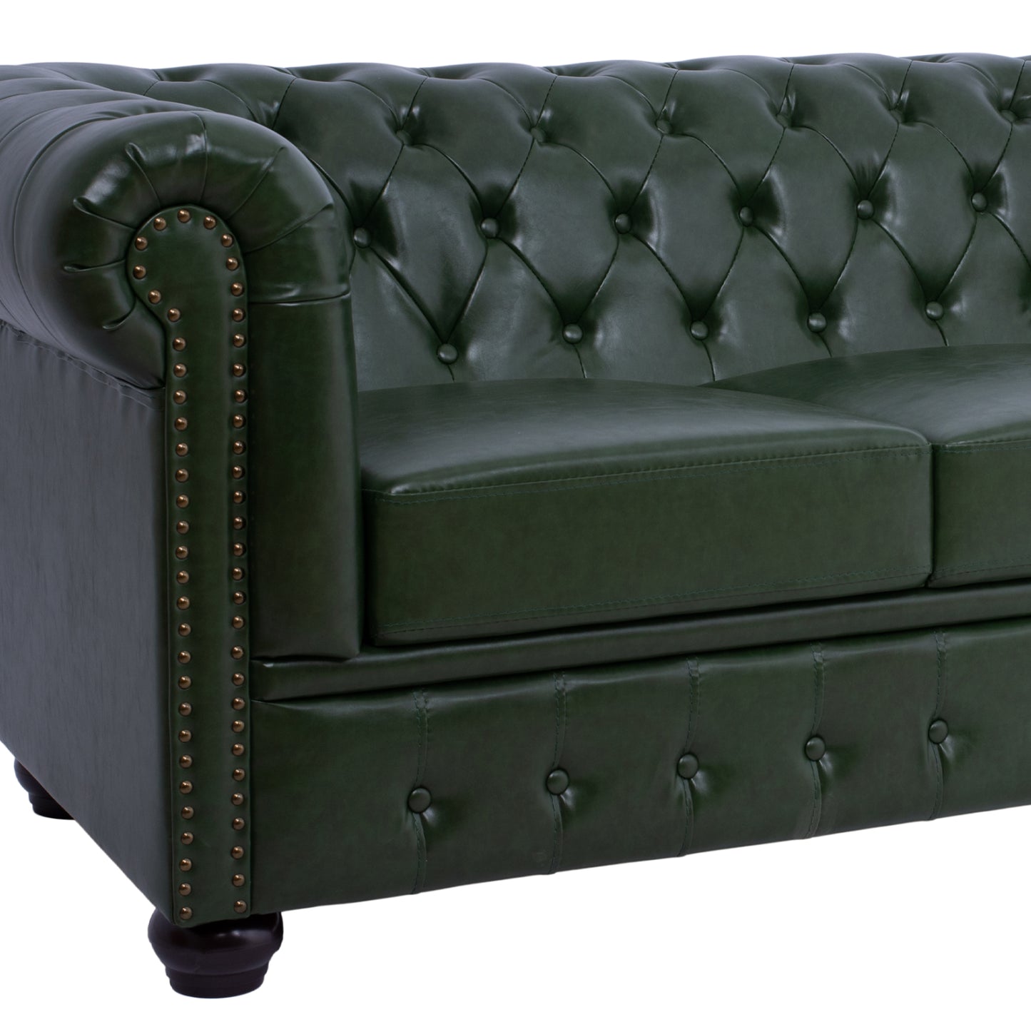 ΚΑΝΑΠΕΣ 3ΘΕΣΙΟΣ T. CHESTERFIELD ΤΕΧΝΟΔΕΡΜΑ ΚΥΠΑΡΙΣΣΙ 208x90x73