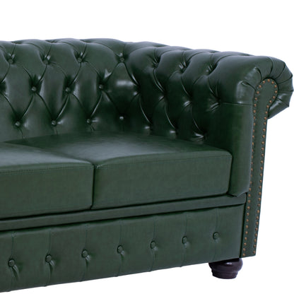 ΚΑΝΑΠΕΣ 3ΘΕΣΙΟΣ T. CHESTERFIELD ΤΕΧΝΟΔΕΡΜΑ ΚΥΠΑΡΙΣΣΙ 208x90x73