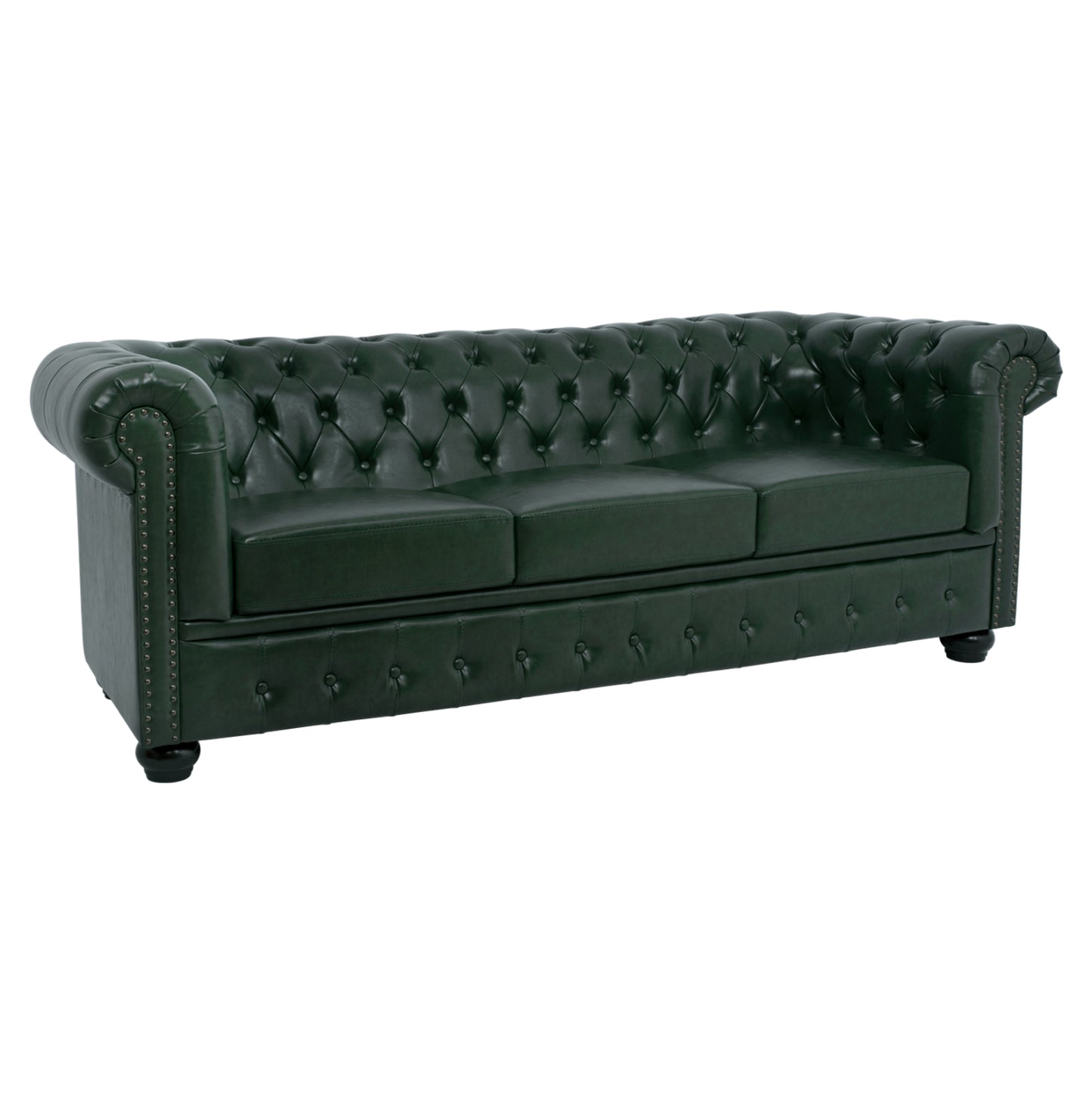 ΚΑΝΑΠΕΣ 3ΘΕΣΙΟΣ T. CHESTERFIELD ΤΕΧΝΟΔΕΡΜΑ ΚΥΠΑΡΙΣΣΙ 208x90x73