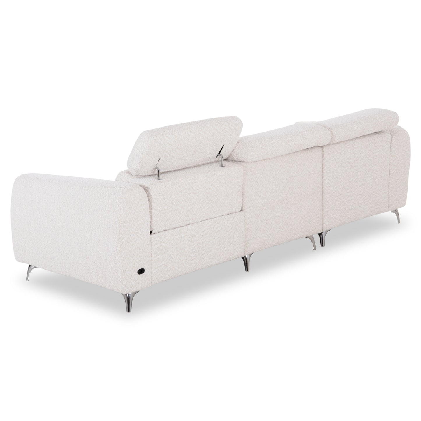 ΚΑΝΑΠΕΣ ΑΡΙΣΤΕΡΗ ΓΩΝΙΑ 3Θ ΜΕ RECLINE VALENTE ΜΠΕΖ ΥΦΑΣΜΑ 275x160x104