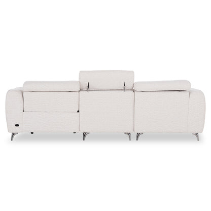 ΚΑΝΑΠΕΣ ΑΡΙΣΤΕΡΗ ΓΩΝΙΑ 3Θ ΜΕ RECLINE VALENTE ΜΠΕΖ ΥΦΑΣΜΑ 275x160x104