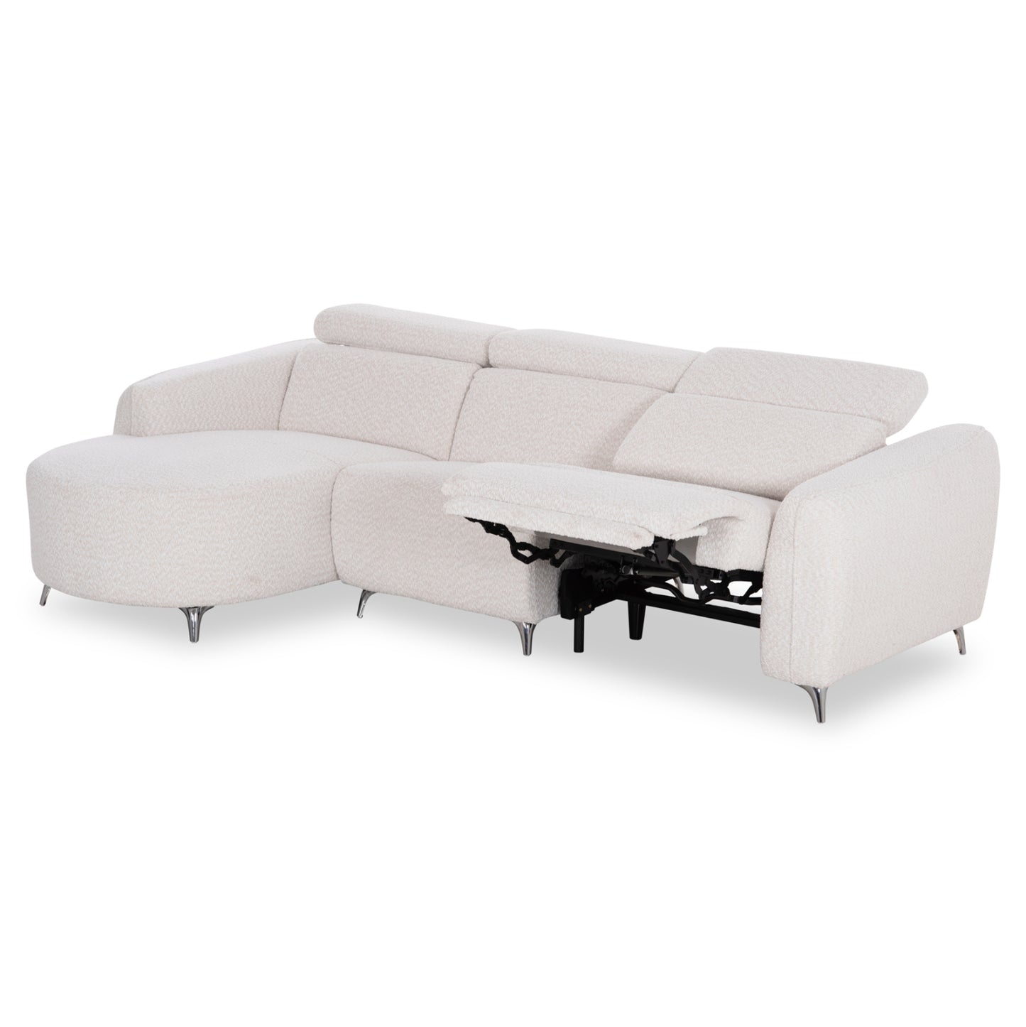 ΚΑΝΑΠΕΣ ΑΡΙΣΤΕΡΗ ΓΩΝΙΑ 3Θ ΜΕ RECLINE VALENTE ΜΠΕΖ ΥΦΑΣΜΑ 275x160x104