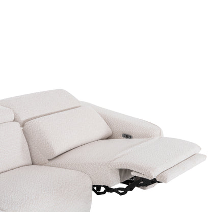 ΚΑΝΑΠΕΣ ΑΡΙΣΤΕΡΗ ΓΩΝΙΑ 3Θ ΜΕ RECLINE VALENTE ΜΠΕΖ ΥΦΑΣΜΑ 275x160x104