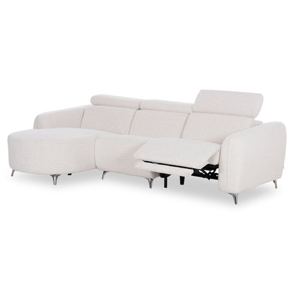 ΚΑΝΑΠΕΣ ΑΡΙΣΤΕΡΗ ΓΩΝΙΑ 3Θ ΜΕ RECLINE VALENTE ΜΠΕΖ ΥΦΑΣΜΑ 275x160x104