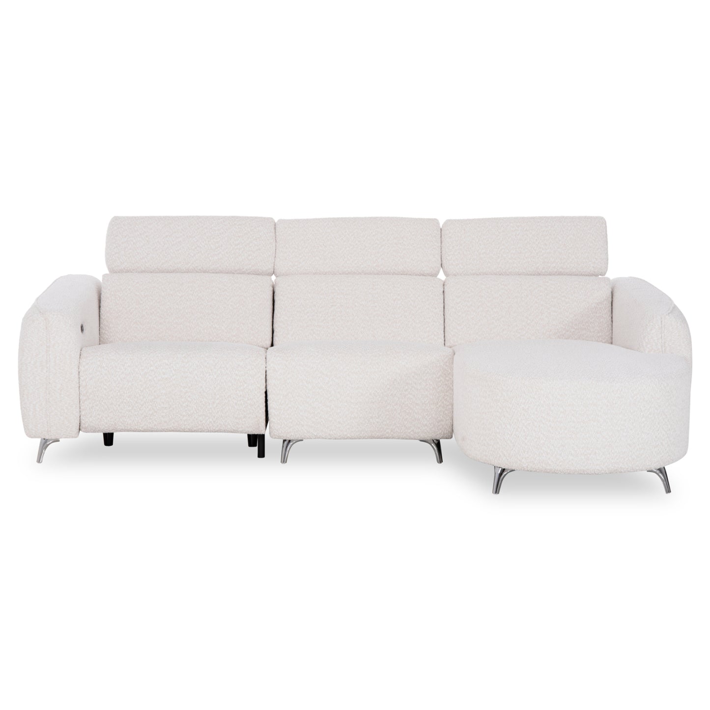 ΚΑΝΑΠΕΣ ΔΕΞΙΑ ΓΩΝΙΑ 3Θ ΜΕ RECLINE VALENTE ΜΠΕΖ ΥΦΑΣΜΑ 275x160x104